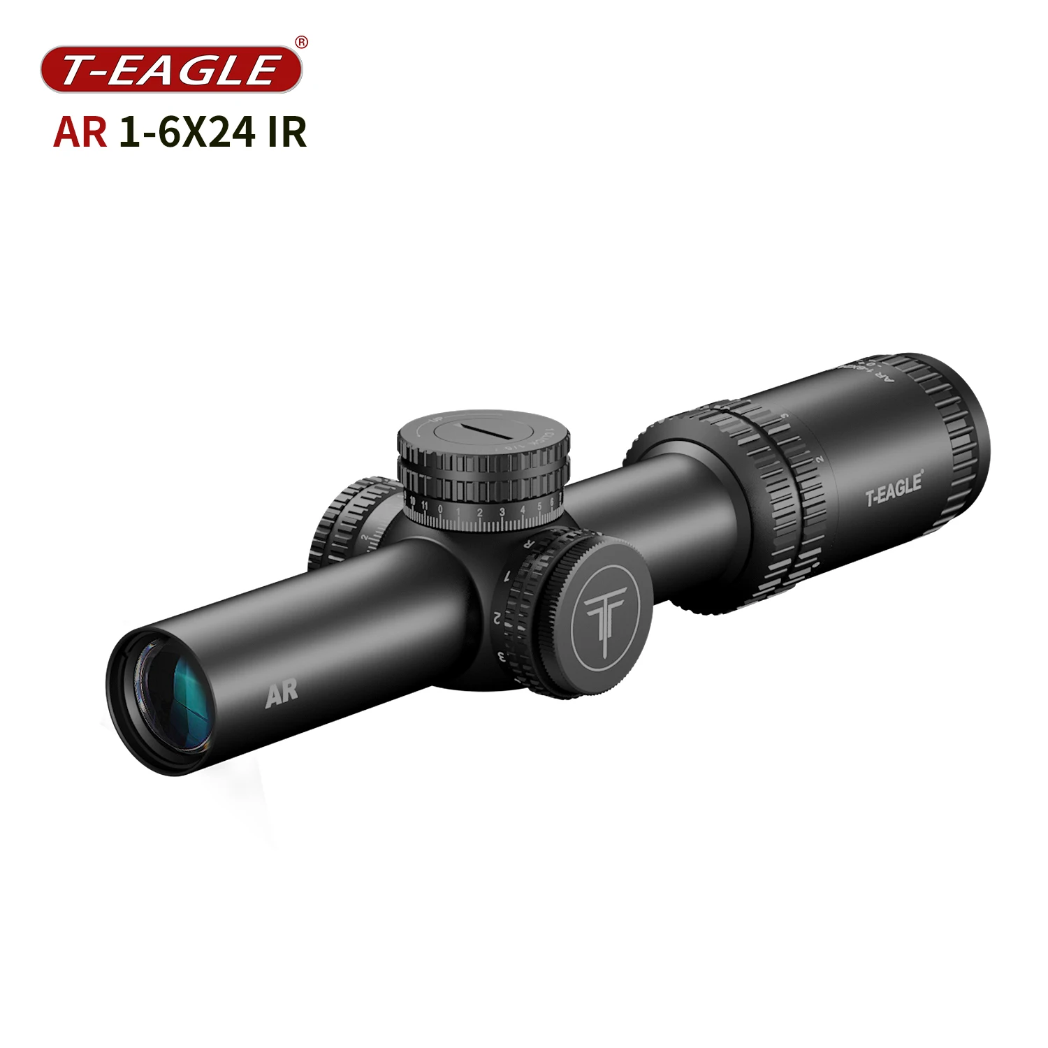 T-EAGLE AR 1-6X24IR スコープ - 1-6倍、長さ247mm、レッド