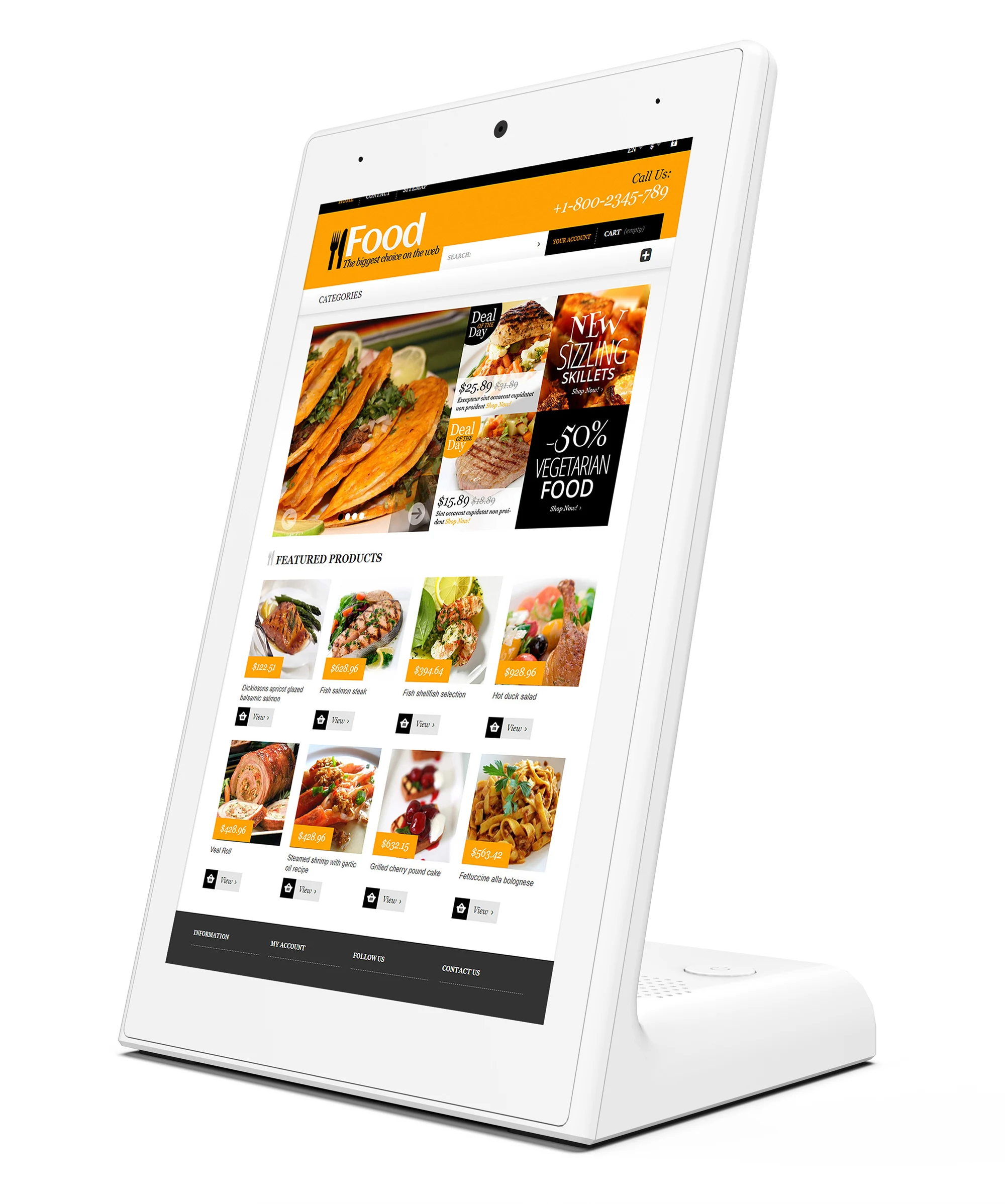 Newest L Type Tablets Consumer Advertisement Display Stand Android 8 Inch Tablet