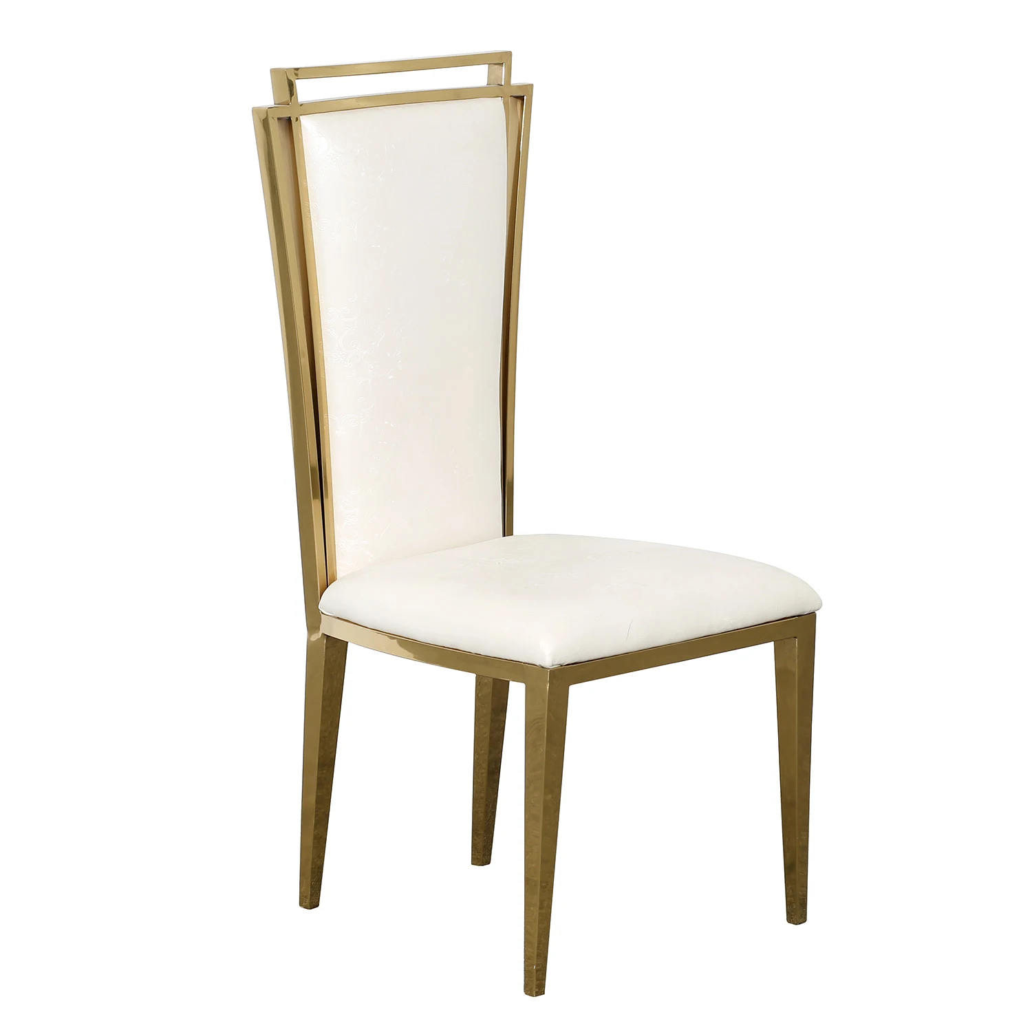 Royal Style Gold Crystal Button Back Wedding Golden Gold New Design Stainless Steel Bar Chair