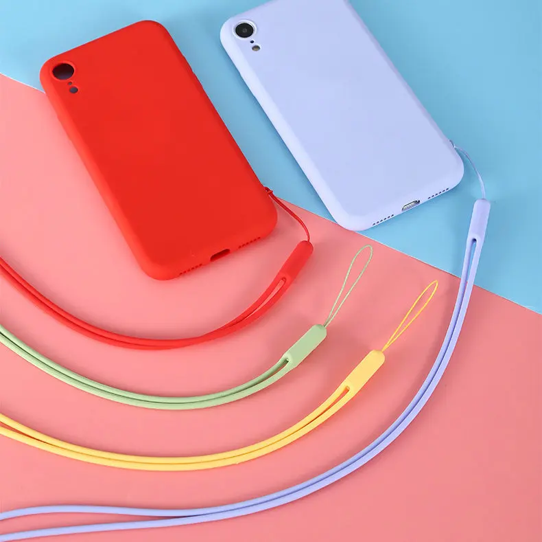 Рекламный мягкий силиконовый держатель для телефона ремешок на шею