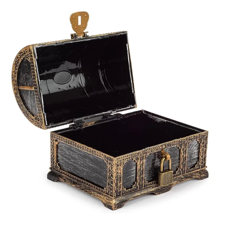 Kids Pirate Treasure Chest Plastic Pirate Vintage Treasure Box, Mini Pirate  Chest Toys for Boys