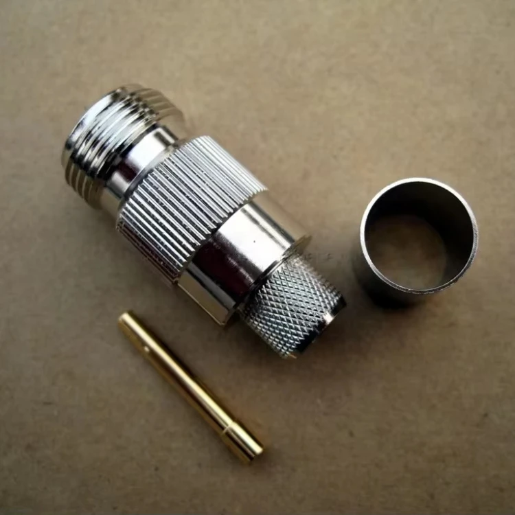 N Male Straight Clamp Type RF Coaxial Connector