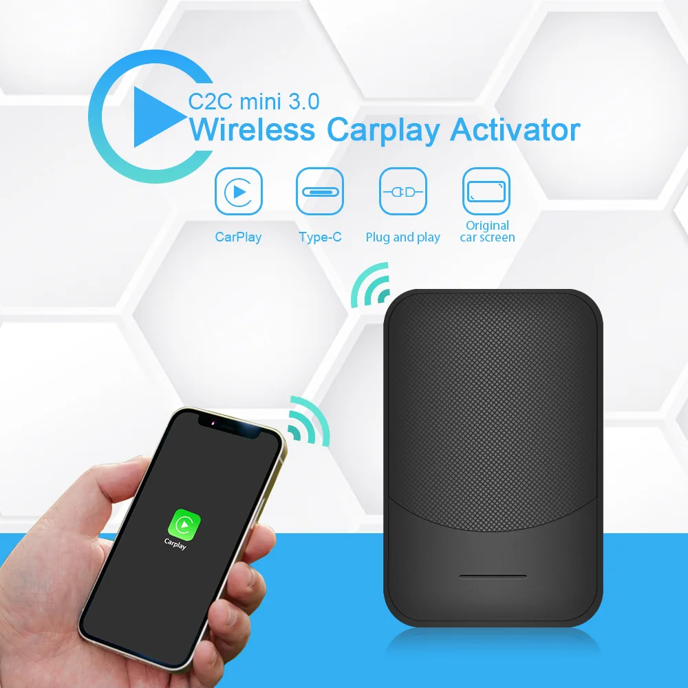 Adattatore Carplay Wireless Adaptateur Sans Fil Gaethra Pour CarPlay Et Android Auto - Plug & Play - USB-C/USB-A - IOS/Android Gaethra CZHZ02