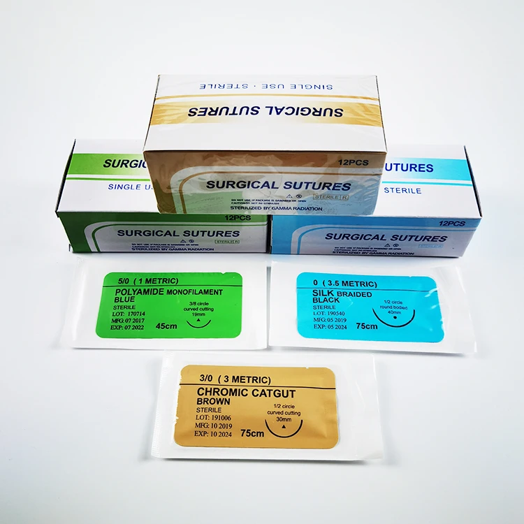 Seller Consumables Suture Material Types Of Suture Needles Sterile Medical Sutures With Best Price