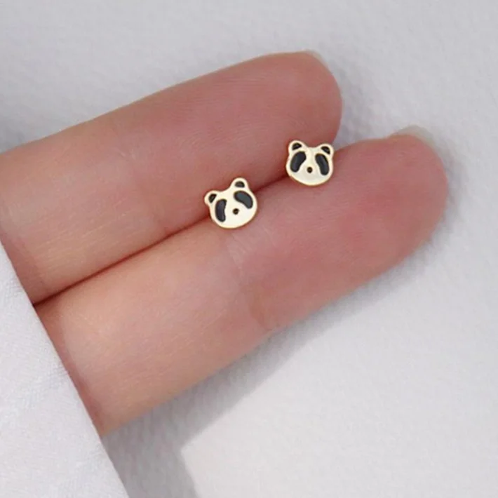 Update more than 162 gold panda earrings  seveneduvn