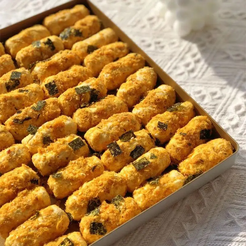 Вкусные портативные повседневные закуски матовая хрустящая выпечка ручной работы суфле из мясной