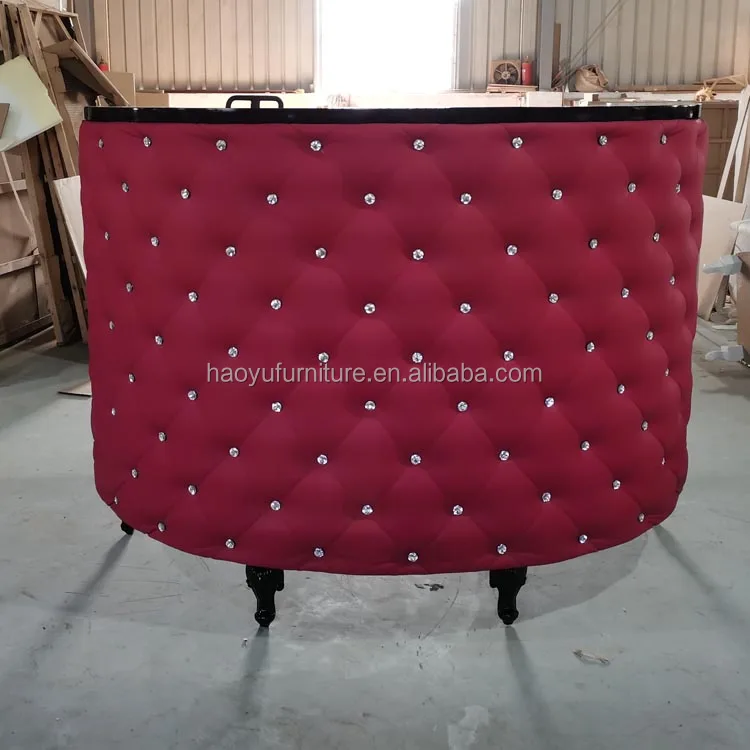 tufted reception desk for sale