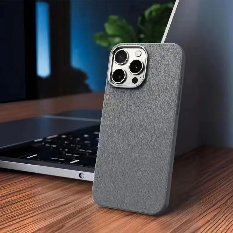 product high quality business style leather pattern soft tpu case for iphone 17 pro s25 ultra water proof shockproof mobile phone cover-5