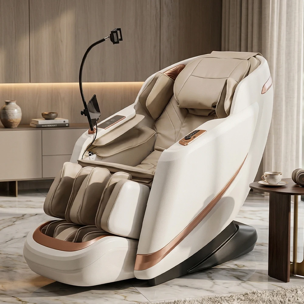 Tam Vücut Sıfır Yerçekimli Shiatsu Rahat Elektrikli Yatılabilir Yapay Zekâ Destekli Masaj Sandalyesi, 4D ve 8D Sıfır Yerçekimli Lüks Vücut Germe Özelliği