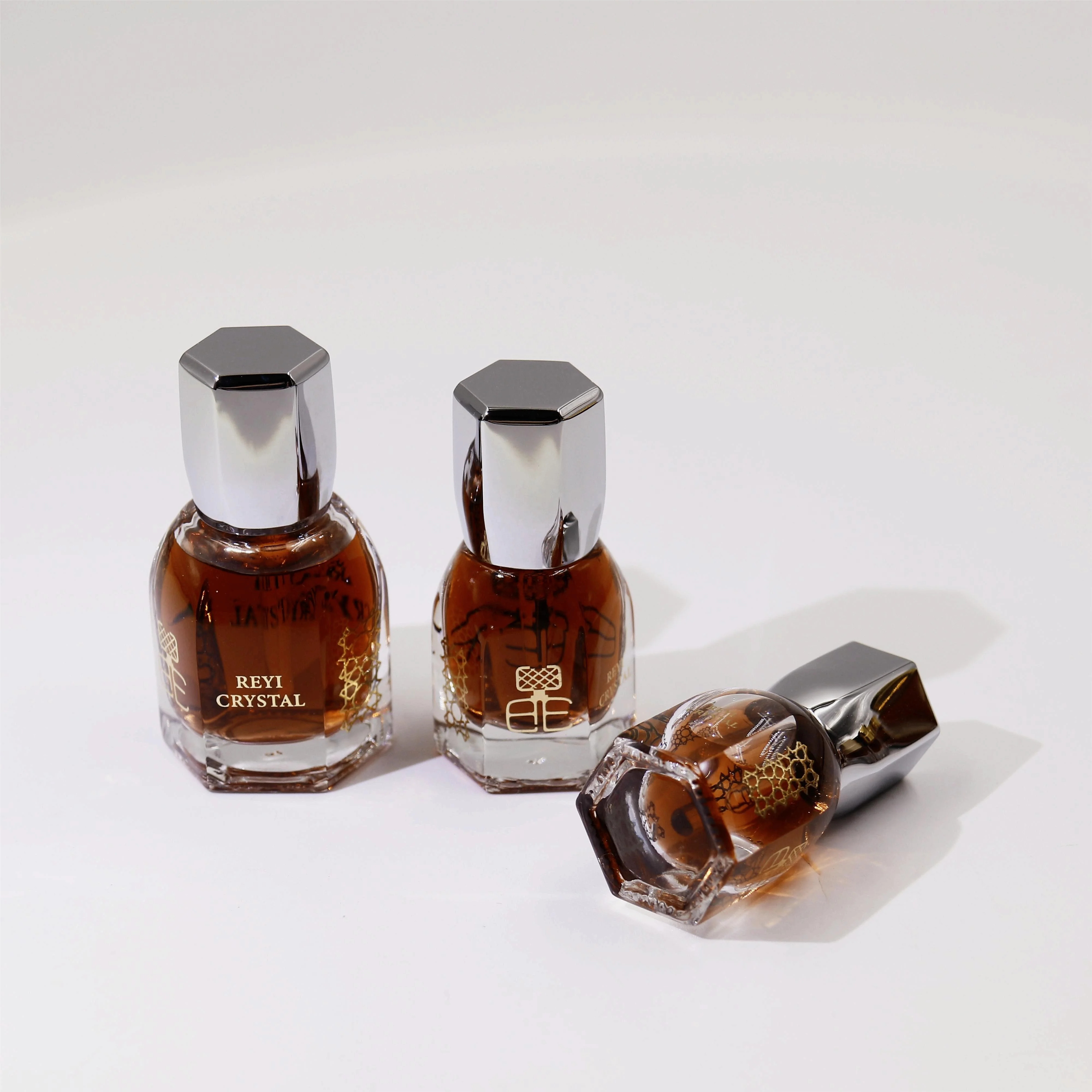 3ml 6ml 12ml Arabic Oud Oil Glass Bottle Perfume Glass Bottle with Zamak Cap
