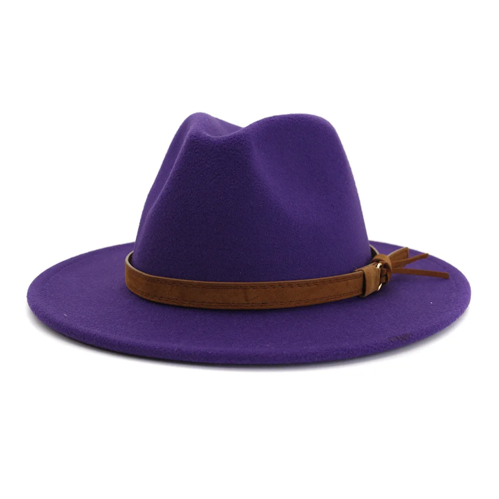 Wholesale New Arrive Custom Trilby Retro Large Brim Felt Fedora Hats