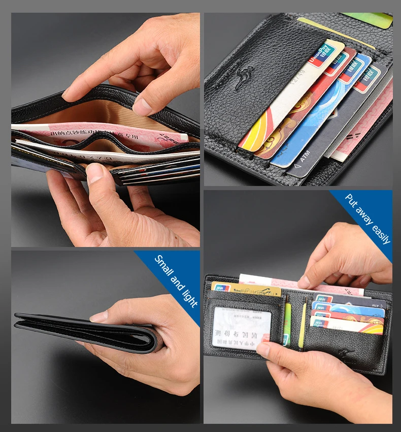 AdiStylinno Wallet Men, Leather Slim Bifold Wallet For Men, Minimalism Credit Card Wallet With Zipper Coin Bag And ID Window (Light Coffee