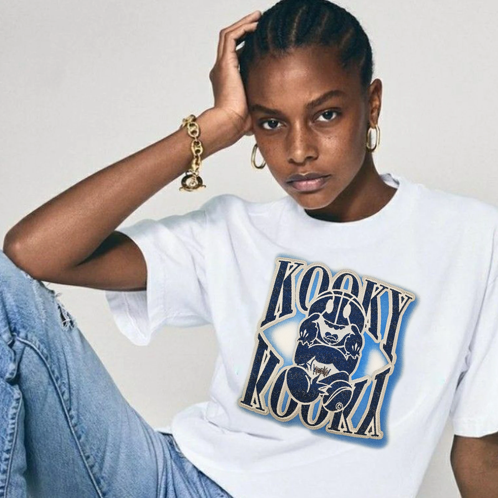 EYD Original Custom T Shirt Designs Ready to Press Denim Transfer Logo DTF Heat Transfer Graphics