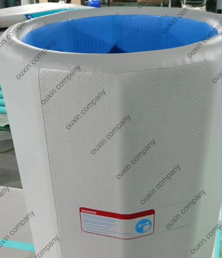 Customize Grey Drop Stitch Fabric Inflatable Ice Bath Tub for Health Recovery