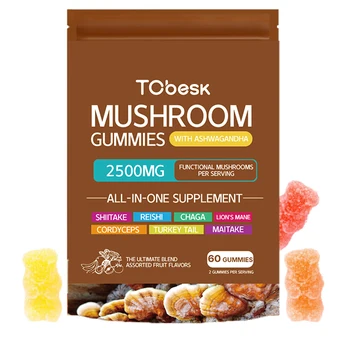 Vegetable Dietary Products Enzyme Mushroom Gummies High in Minerals for Nighttime Comfort Daily Relaxation for Adults