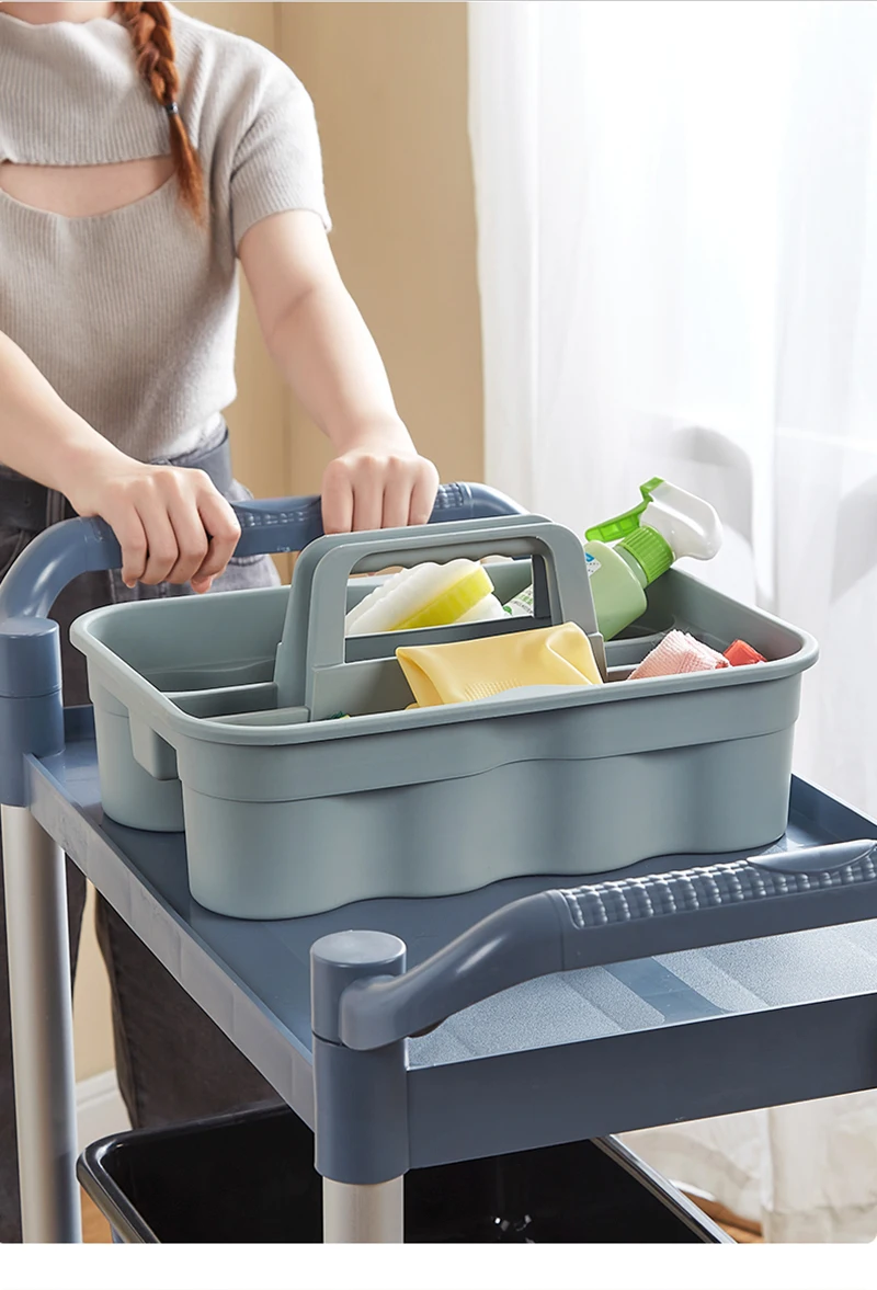 ITEM NO.039C Factory Wholesale Plastic Hand-hold Storage Cleaning Bucket Caddy Organizer Hotel Cleaning Tray Tote Tool Bucket Tool Organizer factory