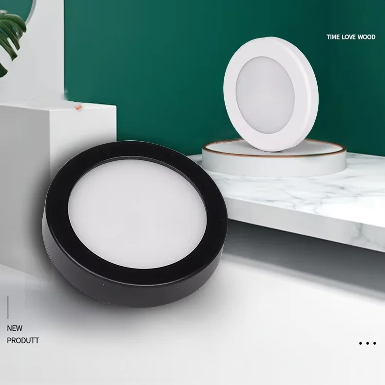 مصباح إنغمار LED خفيف جدًا بسُمك 1 سم 3 واط 5 واط بدون حفر مقاوم للماء قابل للتغميق لمجلس النبيذ وخزانة العرض مصباح صغير أسود