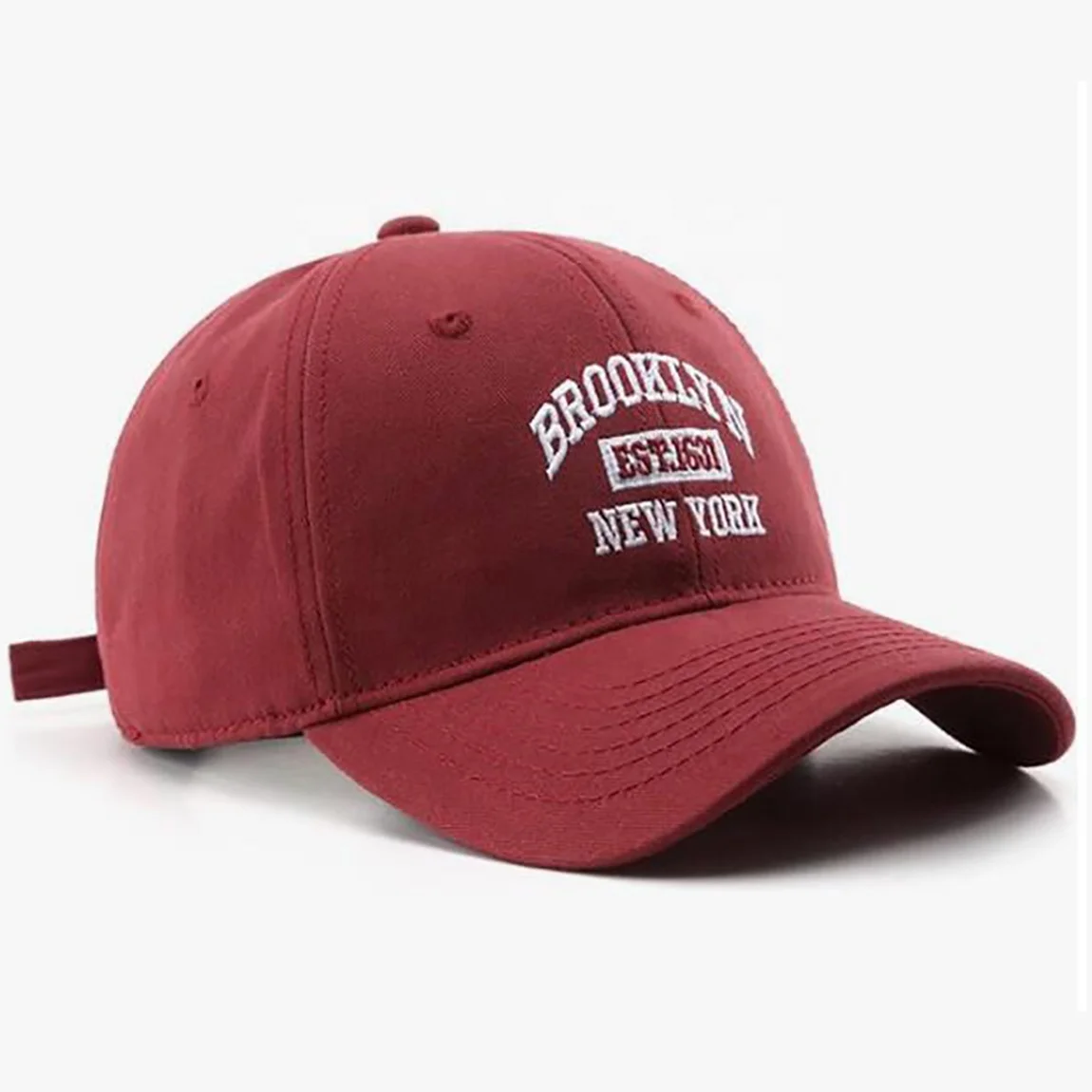 Customized Adult Adjustable Baseball Cap Embroidered Logo of USA Cities-New York Brooklyn Black Baseball Hat Printed Pattern
