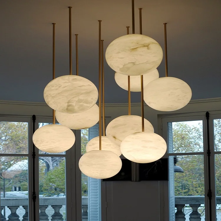 New BAHE Custom Cluster Globe Pendant Light Alabaster Chandeliers ...