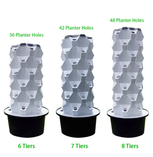 New Hydroponics Vertical Motorized Rotating Garden Aeroponic Tower Farm ...