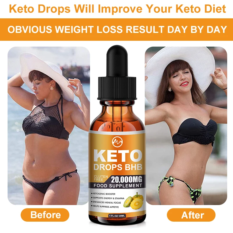 Заводская индивидуальная торговая марка 20 мл жиросжигатель жидкость Keto диета капли Потеря веса для мужчин и женщин капли Keto
