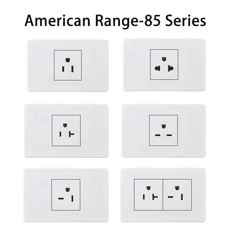 Us Type White Multi Function Universal Ac Power 3-pin Smart Plugs and Sockets Switch