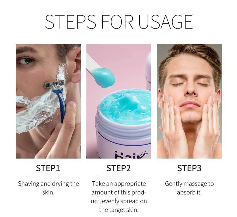 Aloe Vera Underarm Face Body Pubic Hair Removal Cream For Men Women