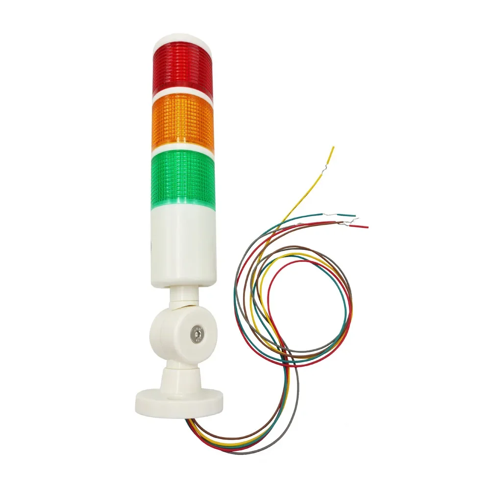 TEBAK LED Multi-layer Machine Tool Three-color Warning Light PT50-3T-J Machine Tool signal Light PT-2T-J Indicator Light 24V