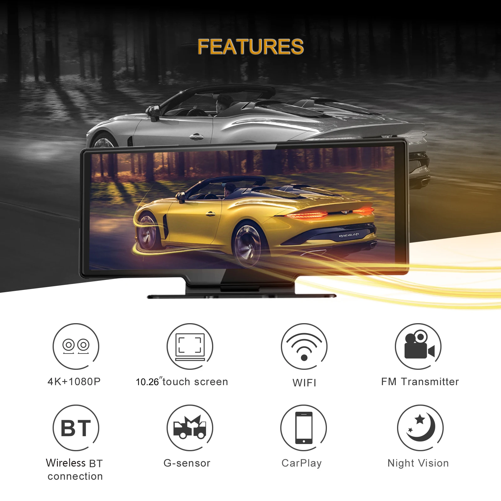 Adinkam 10 Inches Portable Carplay V30S  Apple Carplay+Android Auto w –  Aussies Auto