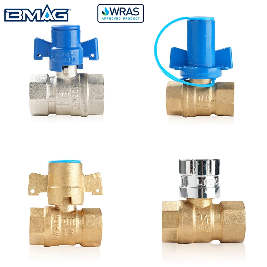 BMAG PN10/PN16 1/2" Lock Water Ball Valve Lockable Ball Brass Valve for Water Meter