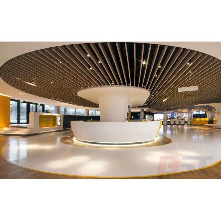 Модный стиль Corian 5 звезд полукруглая стойка регистрации для отеля современный дизайн сервисный счетчик