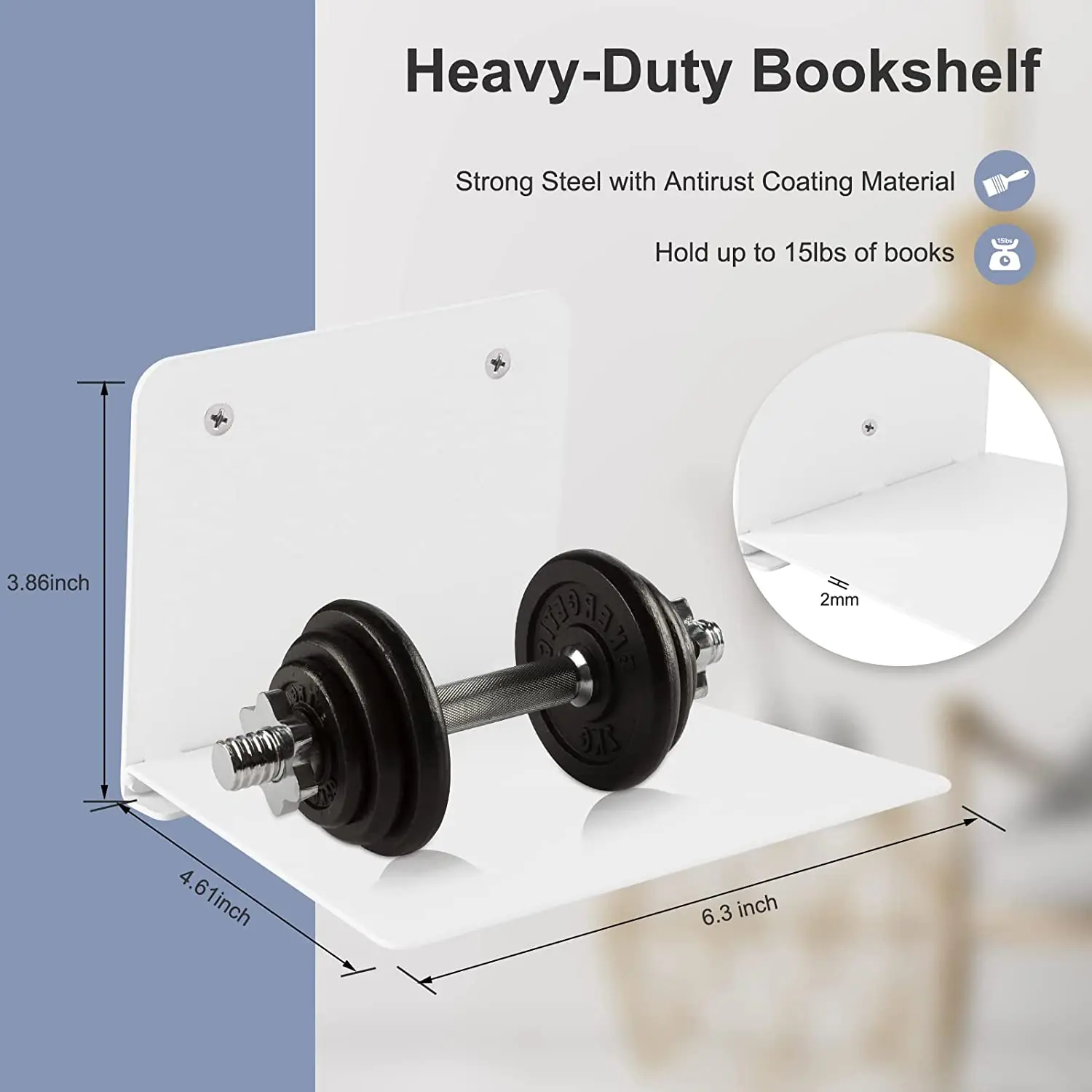Large Conceal Floating Bookshelf Wall Mounted Metal Display Shelf Buy