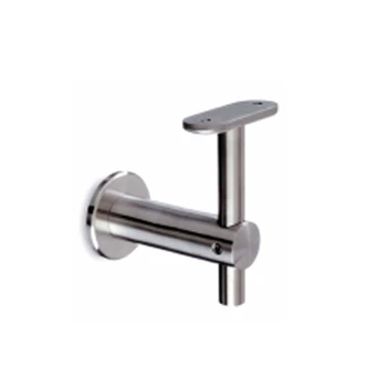 Stainless Steel Round Flat Handrail Fittings Wall Mounting Handrail ...