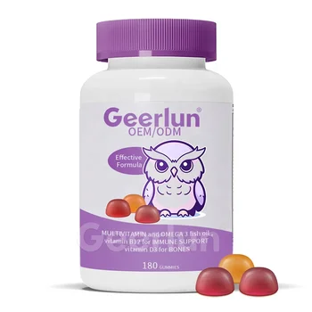 Premium Toddler Multivitamin Gummies Supports Immune System & Growth Omega 3 Fish Oil Kids Vitamin Gummy Candy