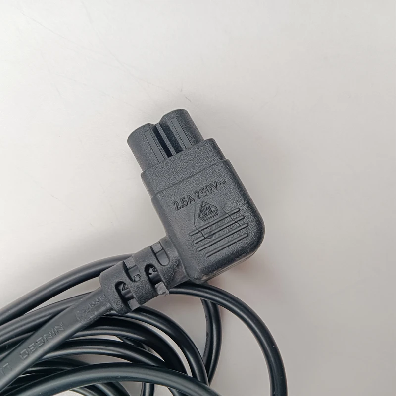 IEC C7 to Eu Power Cable 90 Degree Right Angle C7 Cord Connector 2 Pin Left Angle Plug  Extension Cord
