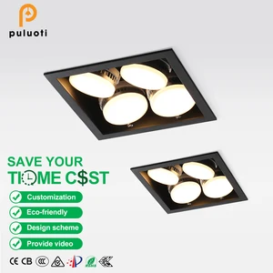 PULUOTI LED Ceiling Lamp 20W Aluminum Body Downlight for Indoor Use 365*100mm Embedded Downlight Recessed for Family Hotels