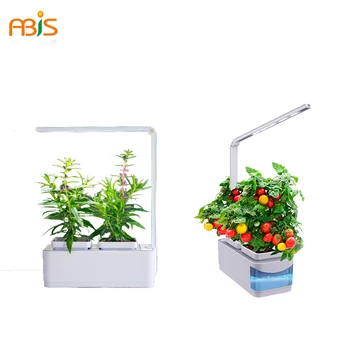 Hot organic hydroponic growing systems mini garden chepaer than click and grow indoor smart home garden with LED growing light