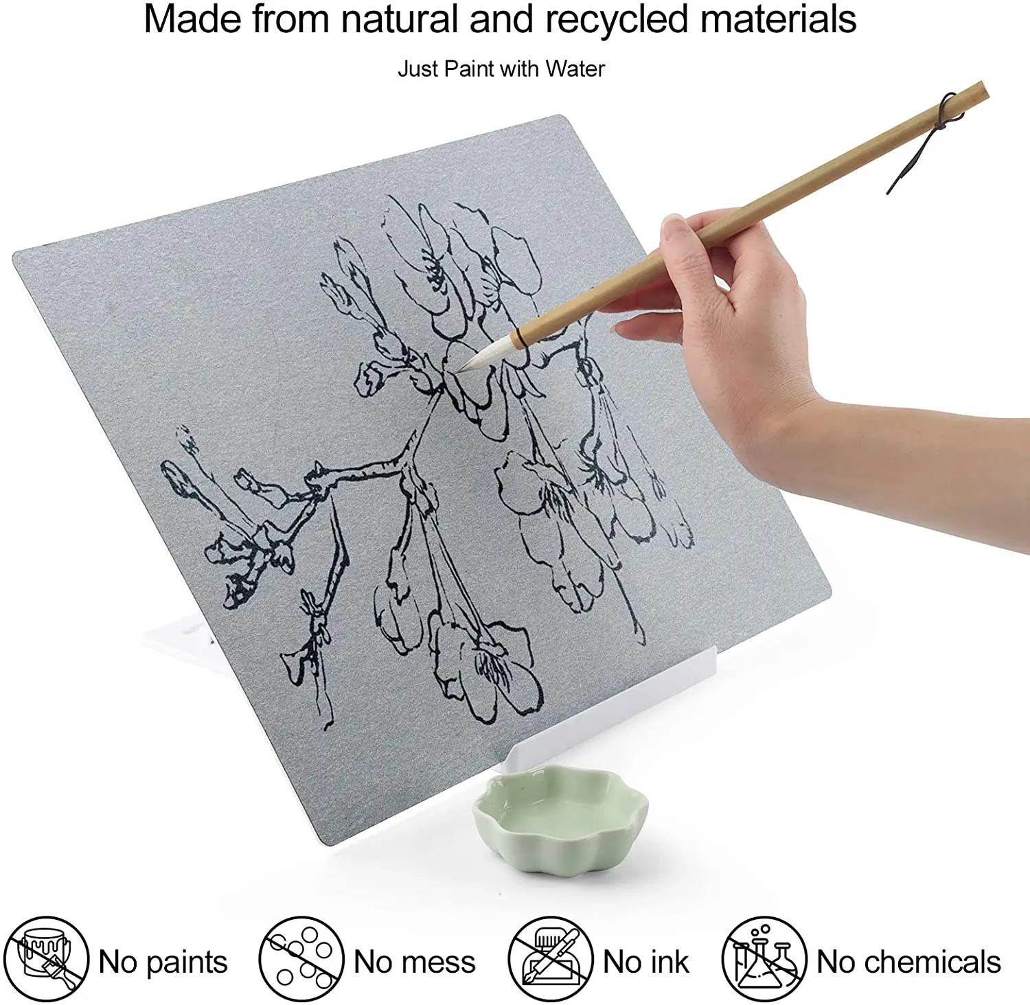 Chinese Style Water Writing Drawing Board Kids Educational Relaxing Magic Pad Made of Plastic