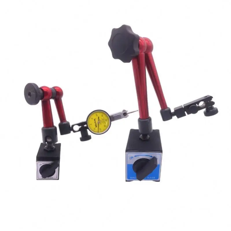 TEBAK  Fine Adjustment Arm for Dial Indicator Gauge Magnetic Base Holder Flexible Magnetic Metal Base
