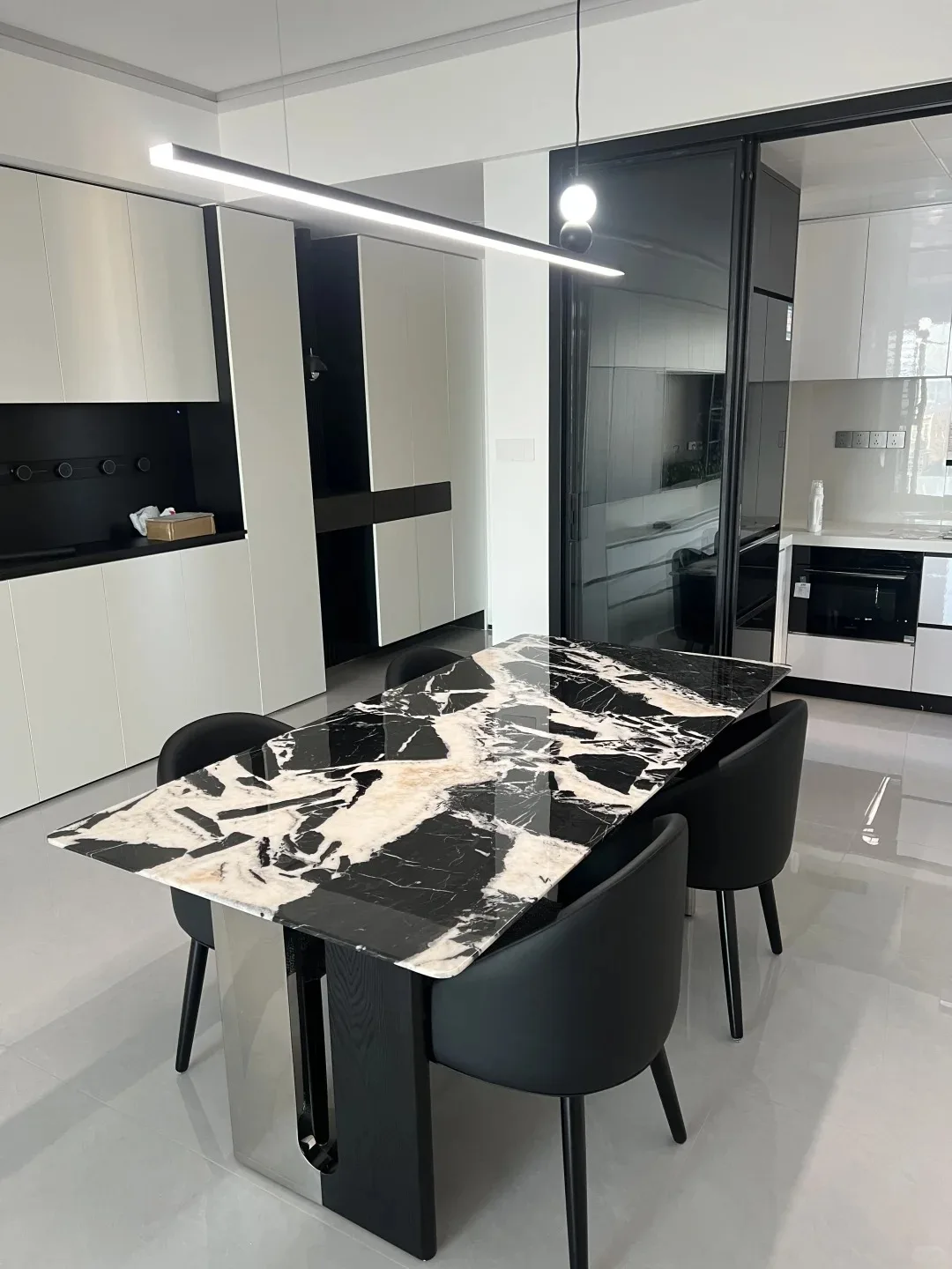 product modern luxury natural black marble for indoor hotel villa kitchen countertop wall stairs bathroom vanity quality  marble stone-4