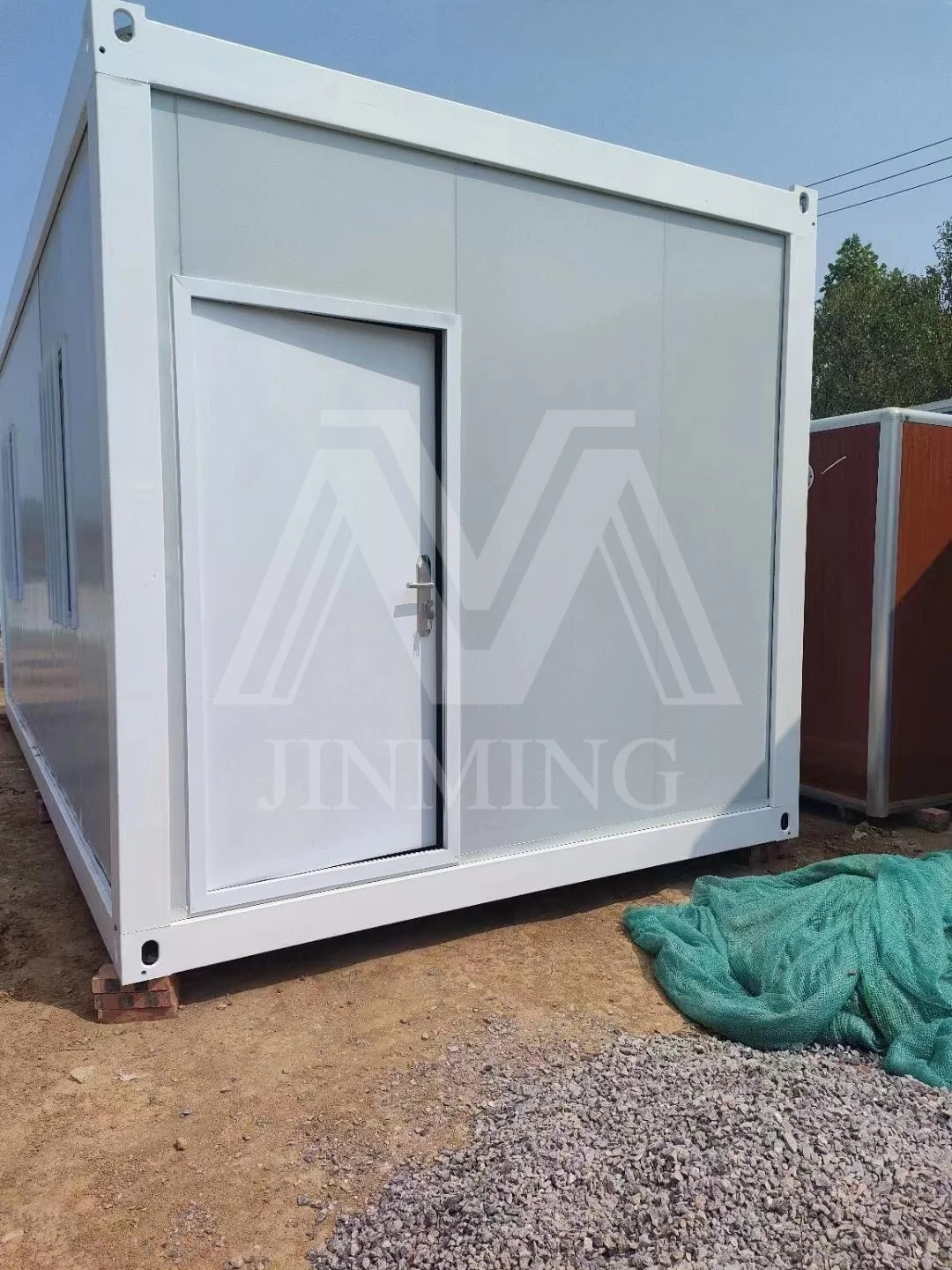 Mobile Portable Assembly Self Premade Tiny House Home Container Portable Storage Units With Manual Rolling Shutter Garage Door