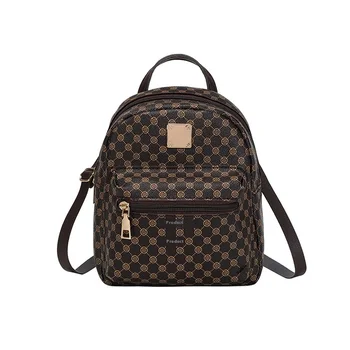 Women's Classic Flower Backpack Korean Fashion Bohemian Style Student School Bag Custom Logo Water Proof PU Strap