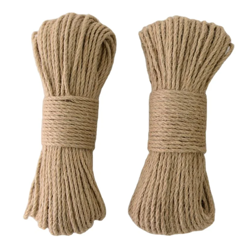 100M Twisted Burlap String Brown Natural Ribbon Roll Jute Twine