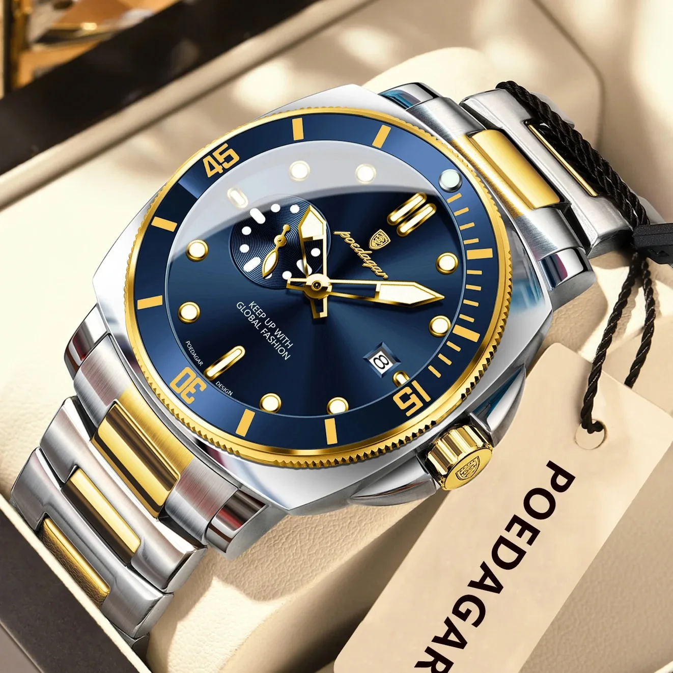 POEDAGAR 873 Top Original Fashion Wristwatch Luminous Waterproof Date Classic Men's Watc aperçu 12