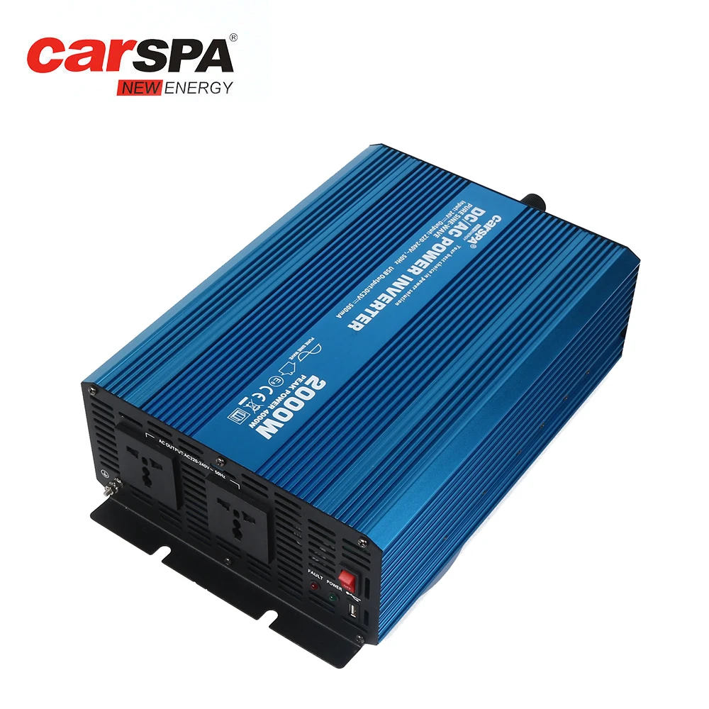 pure sine wave inverter 12/24/48v 110/220v 3000w off grid voltage converter  solar inverter 5v 500ma USB Output Fan Cooling