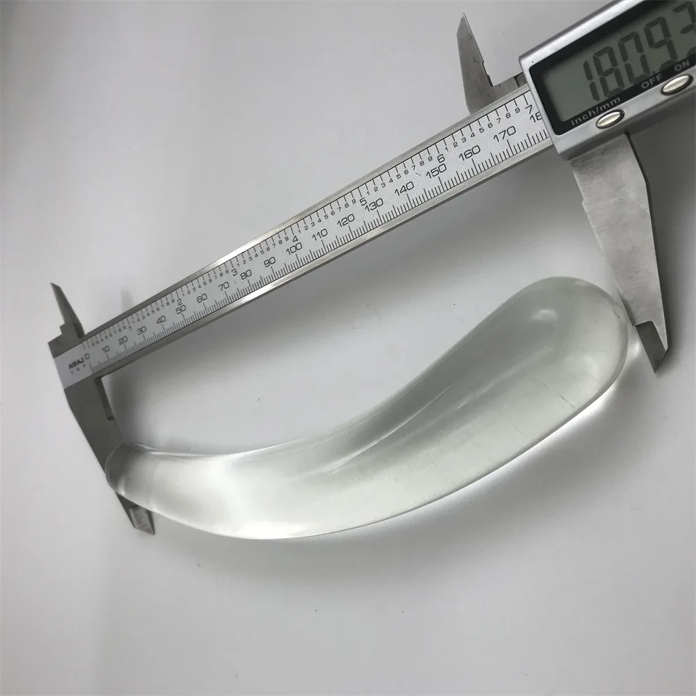 Transparent Smooth Glass Anal Plug Trainer Clear Anal Expander Dildo for Women Men Couples-Crystal Anal Dilator