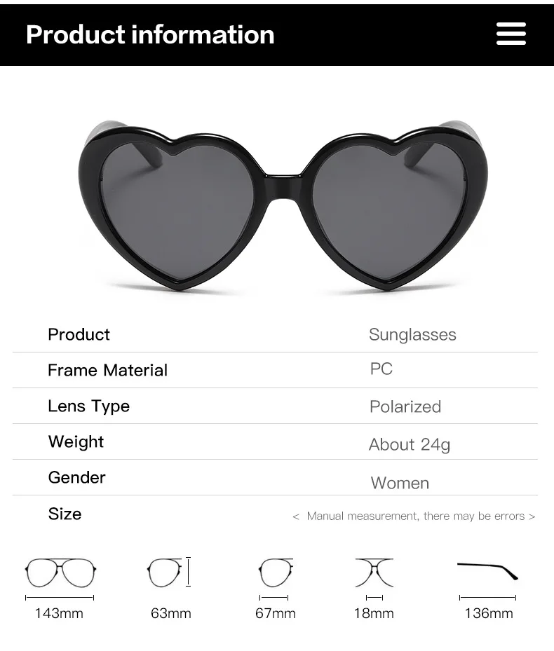 Polarized Wholesale Sweet love Roses Hearts pink Sunglasses Fashion Women  love Heart Glasses Shaped Sunglasses