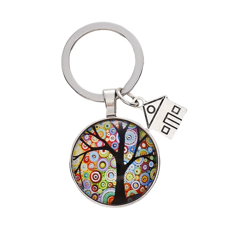 Новый стеклянный подвесной брелок с английской иконой модный для ключей подходящий ко всему из сплава праздничный персональный