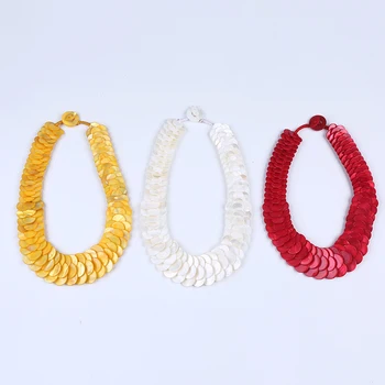 Wholesale various color loose natural Shell Beads Mother Of Pearl Necklace
