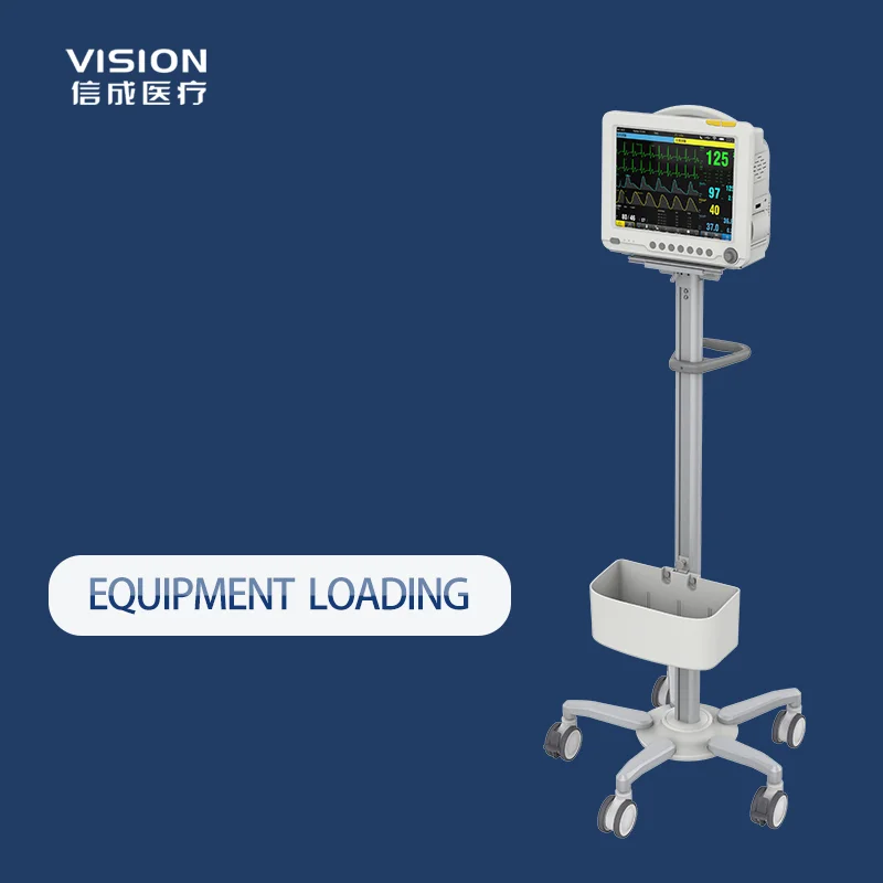 VISION Factory Direct Medical ECG Trolley High Quality Metal Hospital Instrument Trolley for Sale